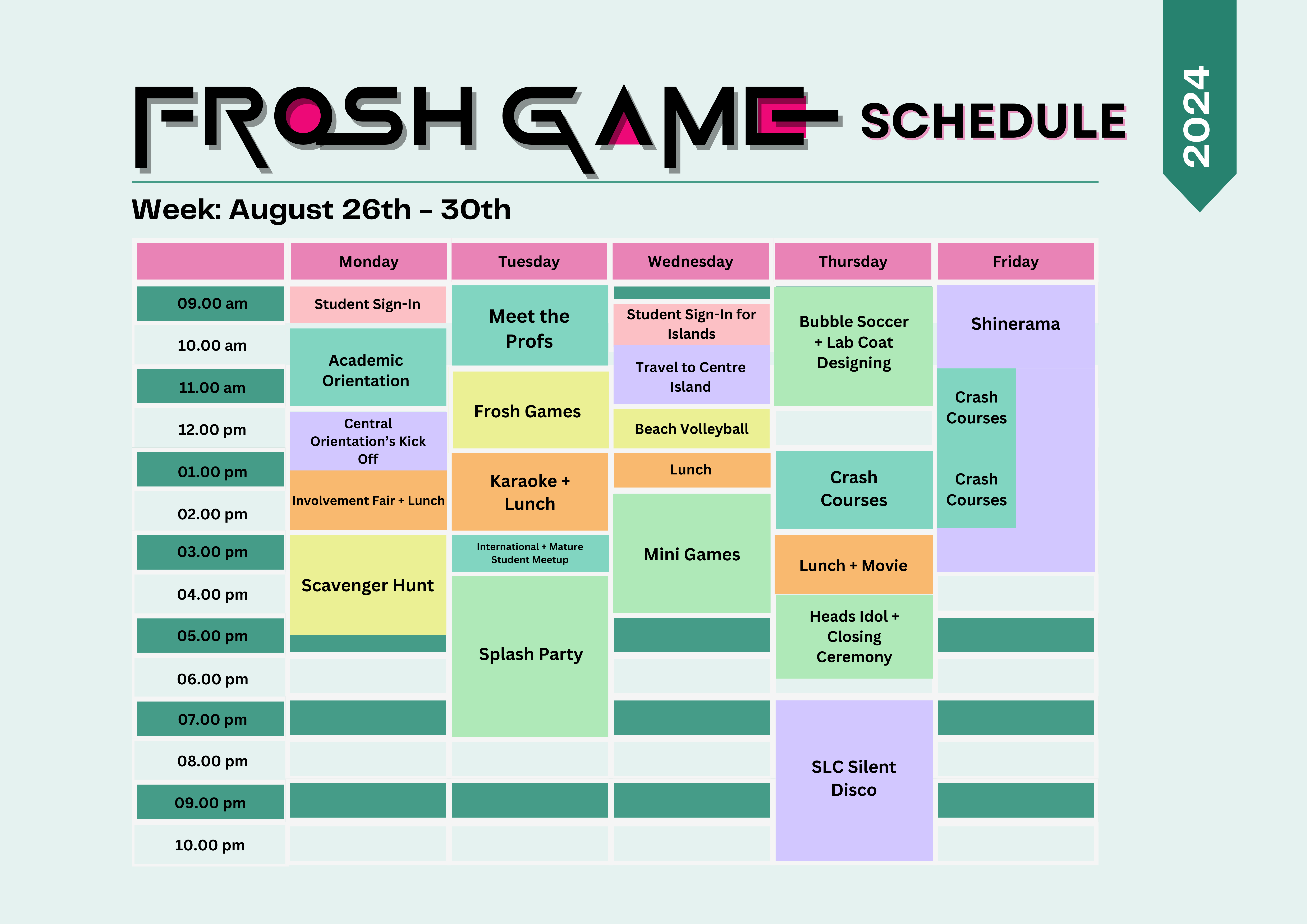 Orientation Schedule